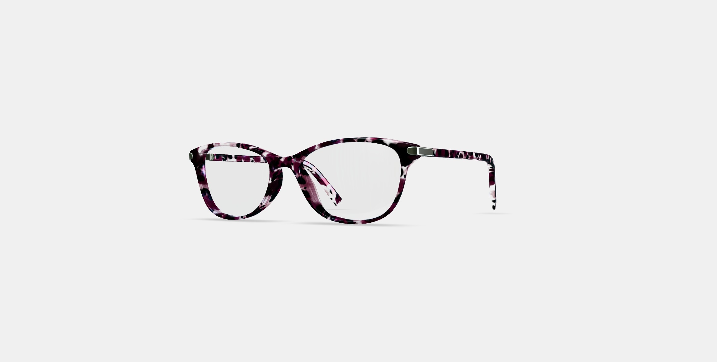 Daisy Low Bridge Fit Eyeglasses in Violet Quartz Crystal with P 3D model_11