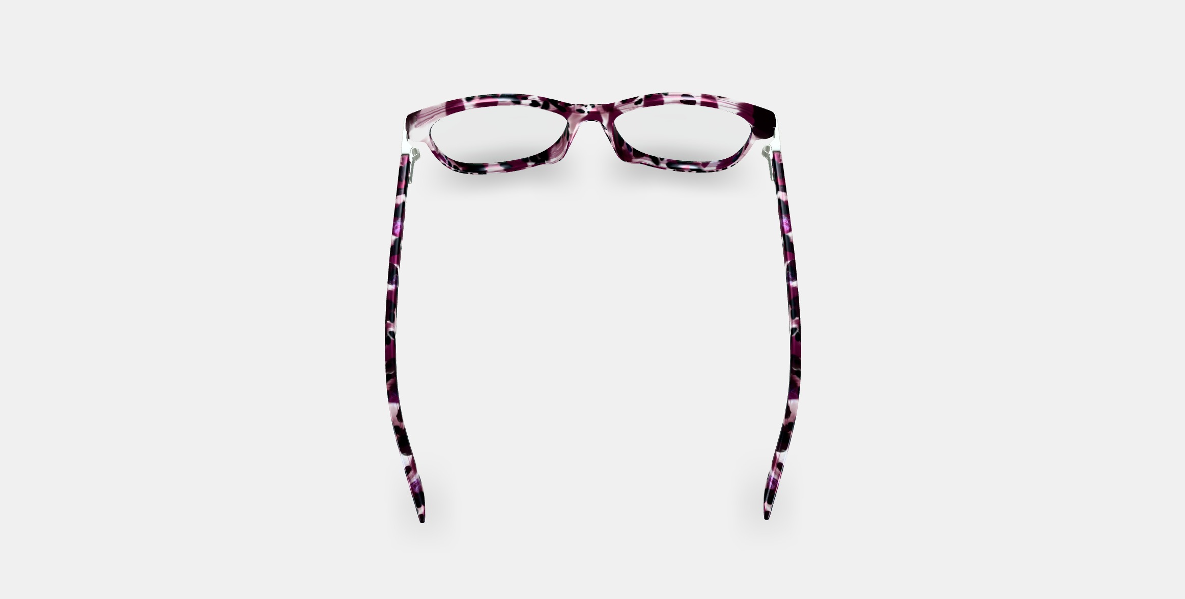 Daisy Low Bridge Fit Eyeglasses in Violet Quartz Crystal with P 3D model_3