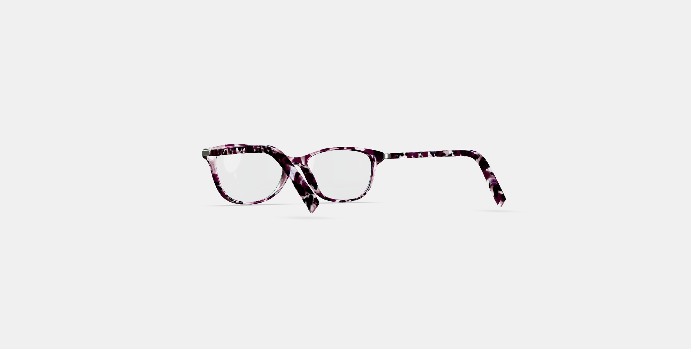 Daisy Low Bridge Fit Eyeglasses in Violet Quartz Crystal with P 3D model_16