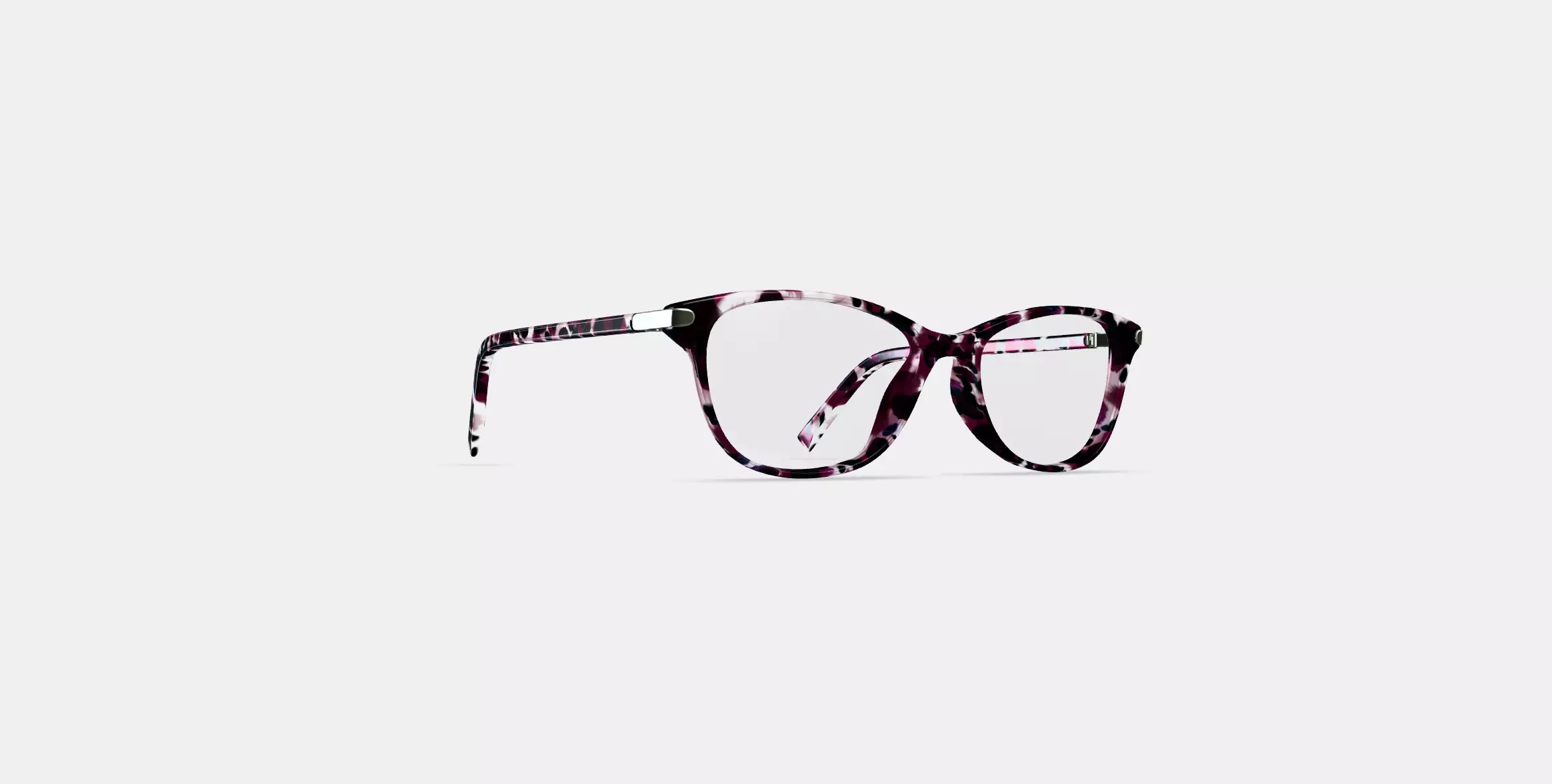 Daisy Low Bridge Fit Eyeglasses in Violet Quartz Crystal with P 3D model_0
