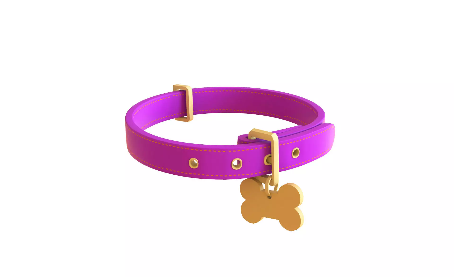 Cartoon Pet Collar v001 Low-poly 3D model