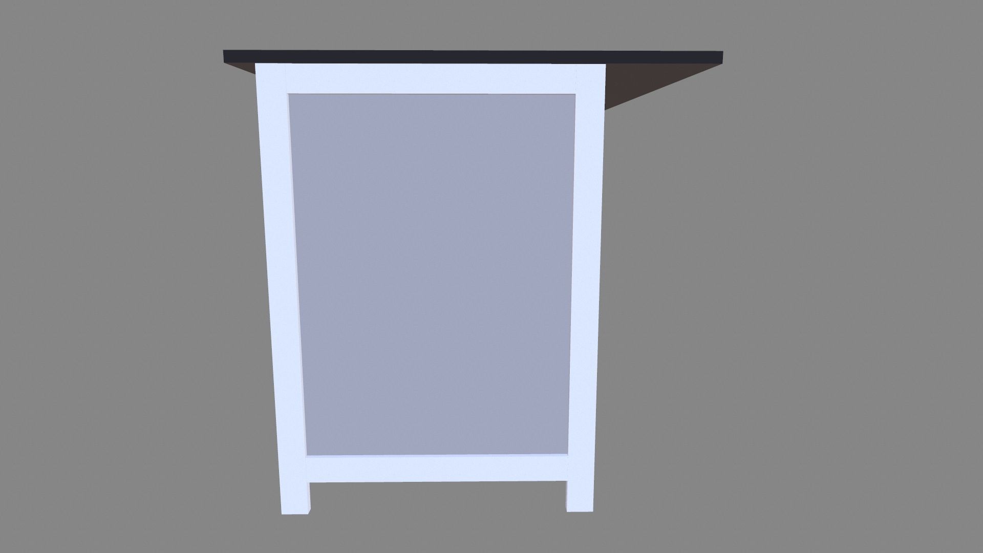 Office Desk Low-poly 3D model_4