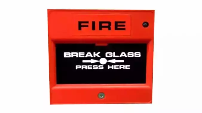 Fire Alarm Break Glass Low-poly 3D model