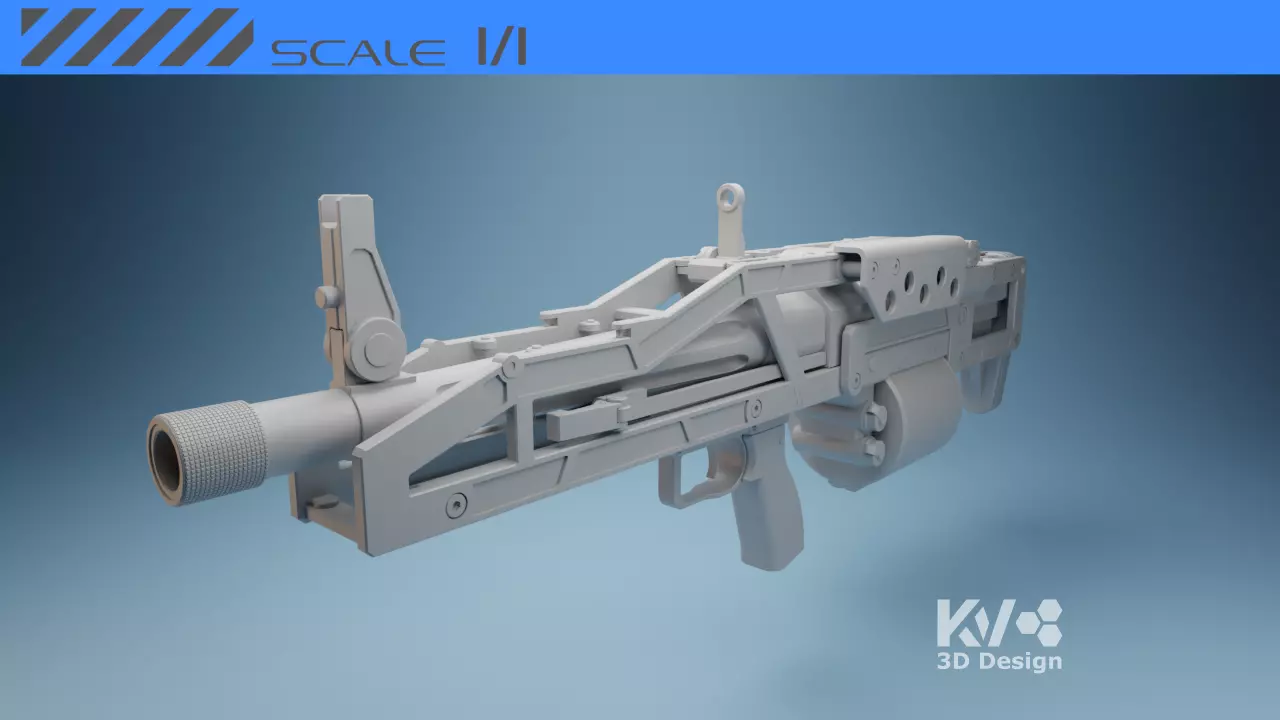 KV-Death Stranding-Shotgun Lv 1 3D print model_0