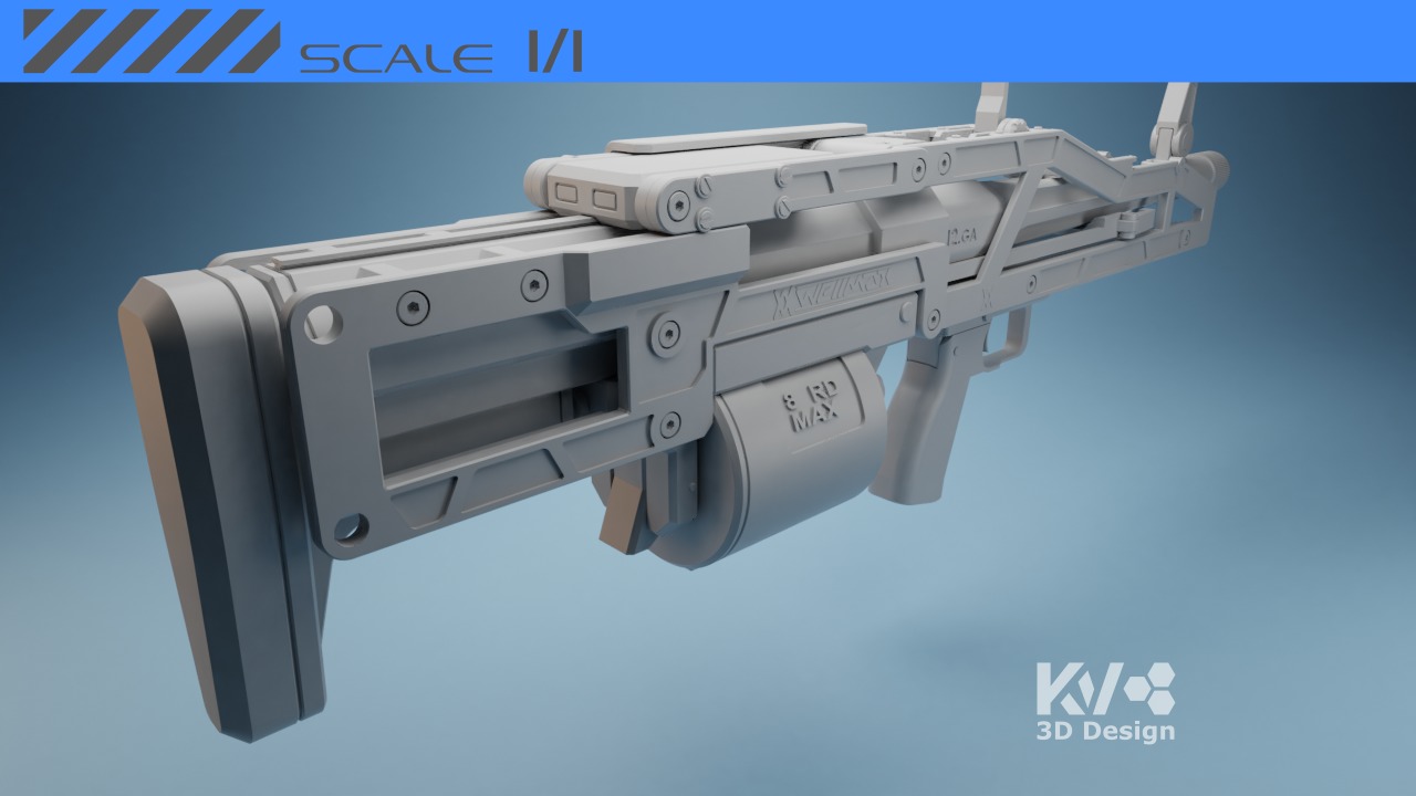 KV-Death Stranding-Shotgun Lv 1 3D print model_2