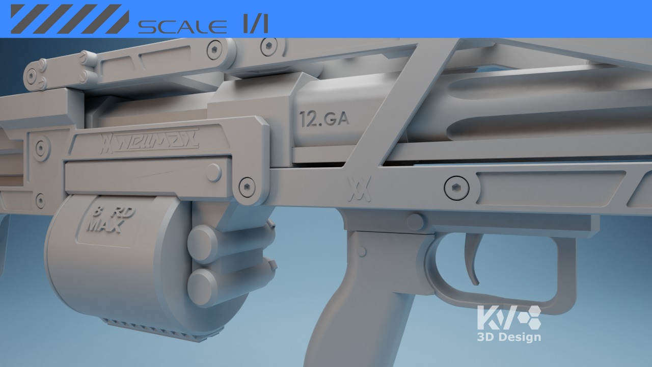KV-Death Stranding-Shotgun Lv 1 3D print model_6