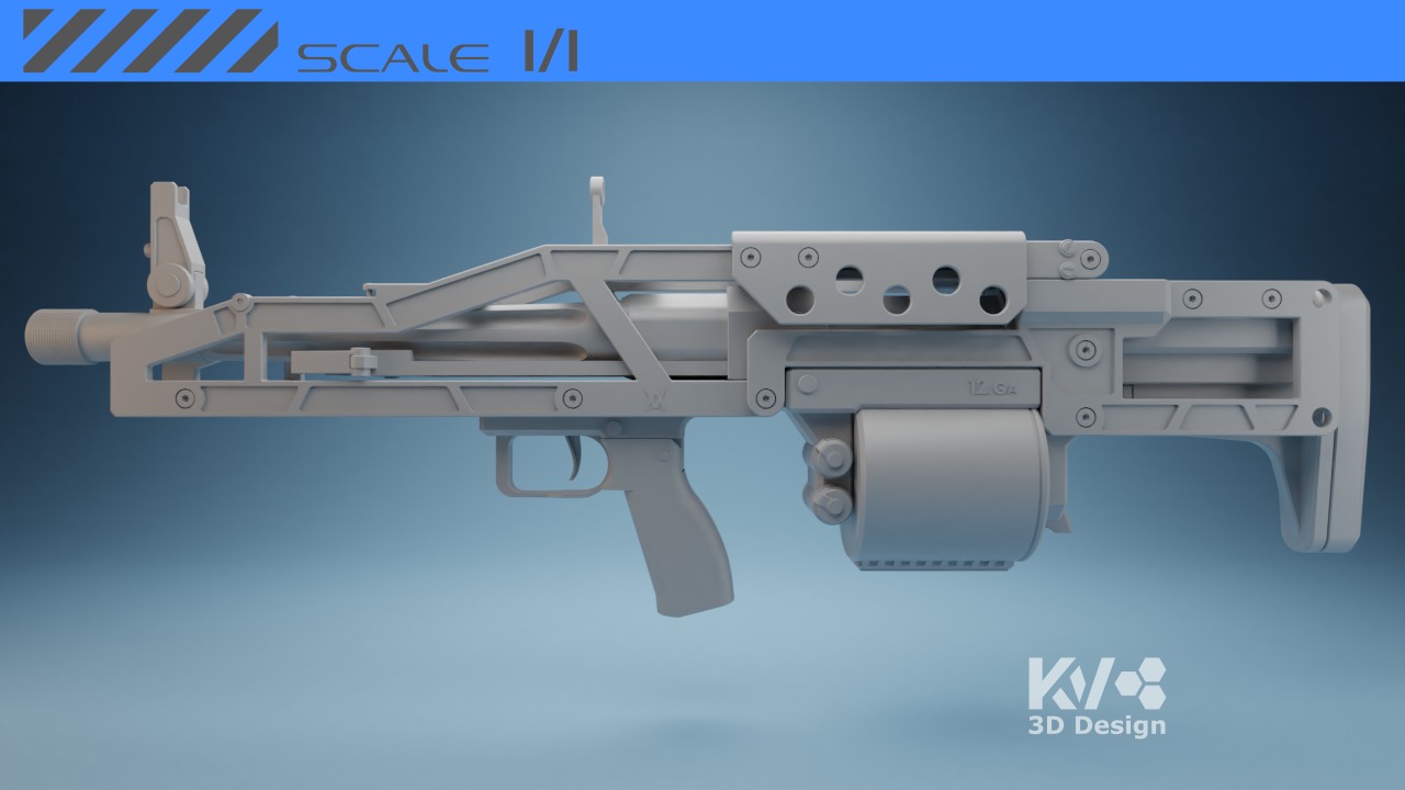 KV-Death Stranding-Shotgun Lv 1 3D print model_4