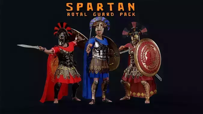 SPARTAN ROYAL GUARD R PACK 3D Model Collection