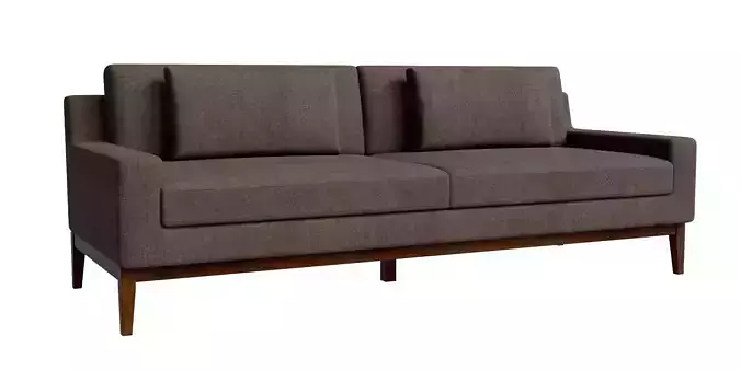 3 Seaters Bolstered Tan Sofa