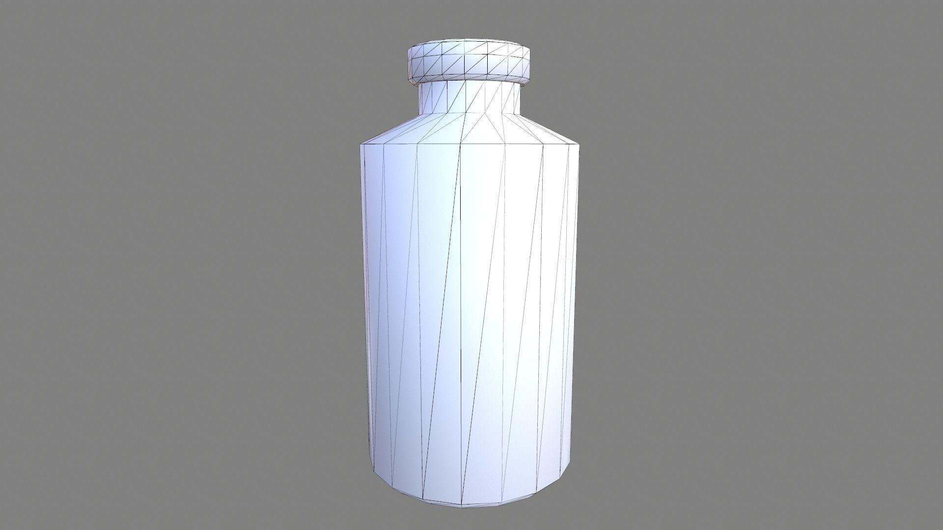 Medicine Bottle Low-poly 3D model_8