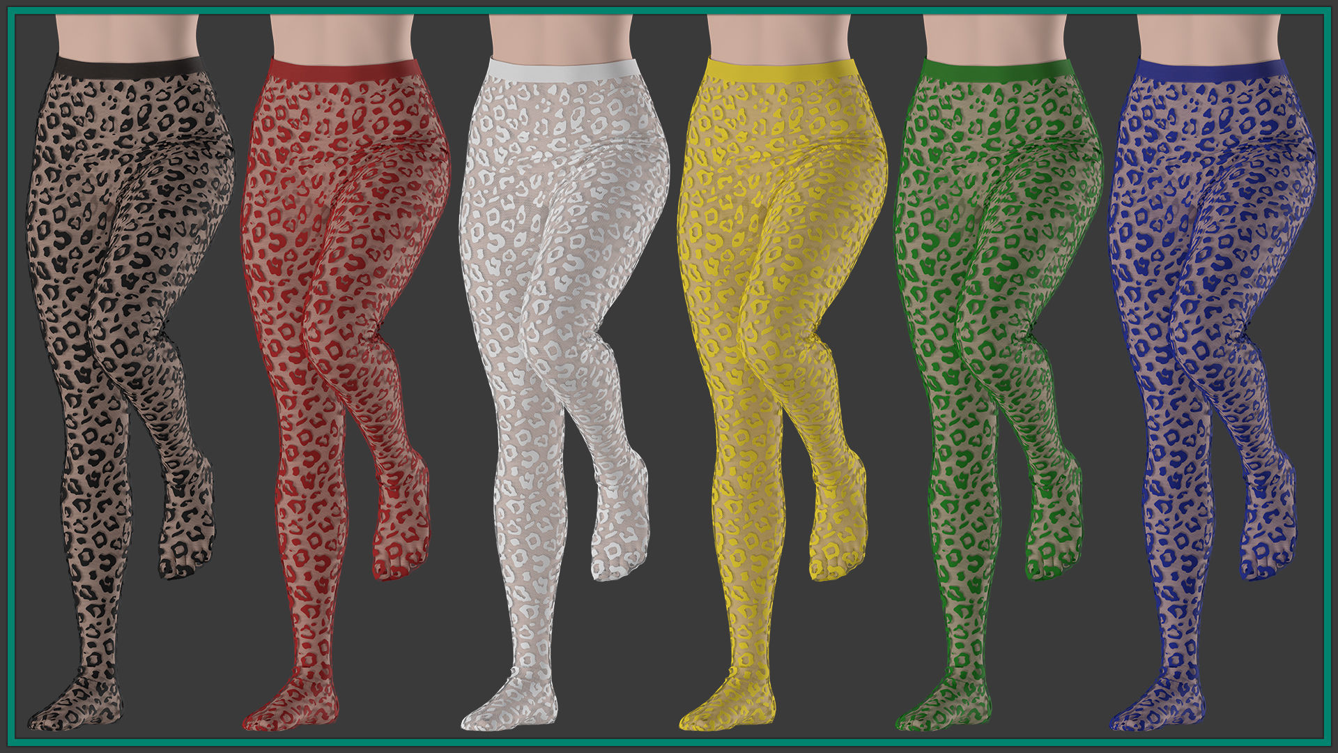 female pantyhose with 7texture Low-poly 3D model_5