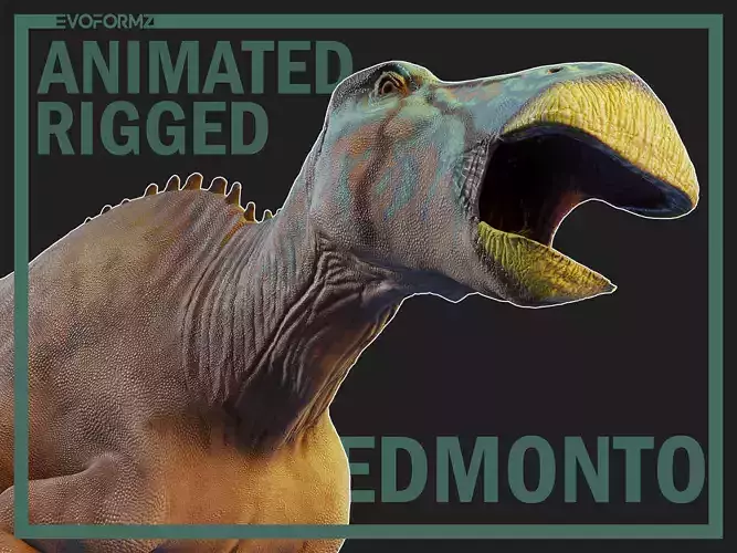 Edmontosaurus Jurassic Park High Poly 3D Model Blender