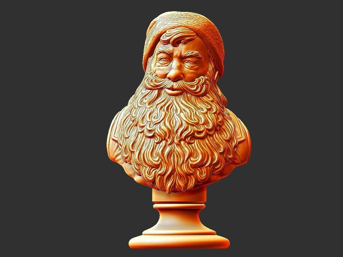 SANTA BUST HEAD  3D print model_3