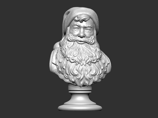 SANTA BUST HEAD  Free 3D print model