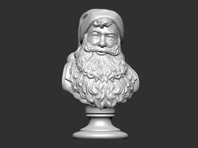 SANTA BUST HEAD  3D print model