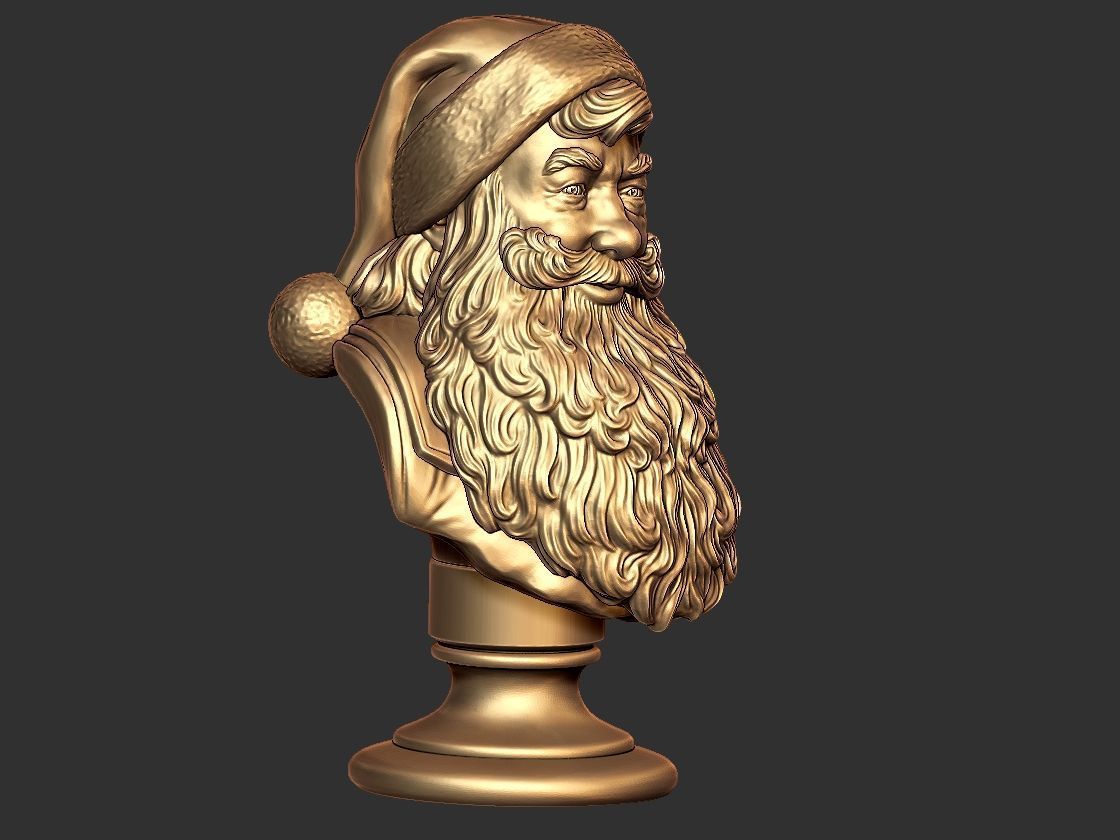 SANTA BUST HEAD  3D print model_2