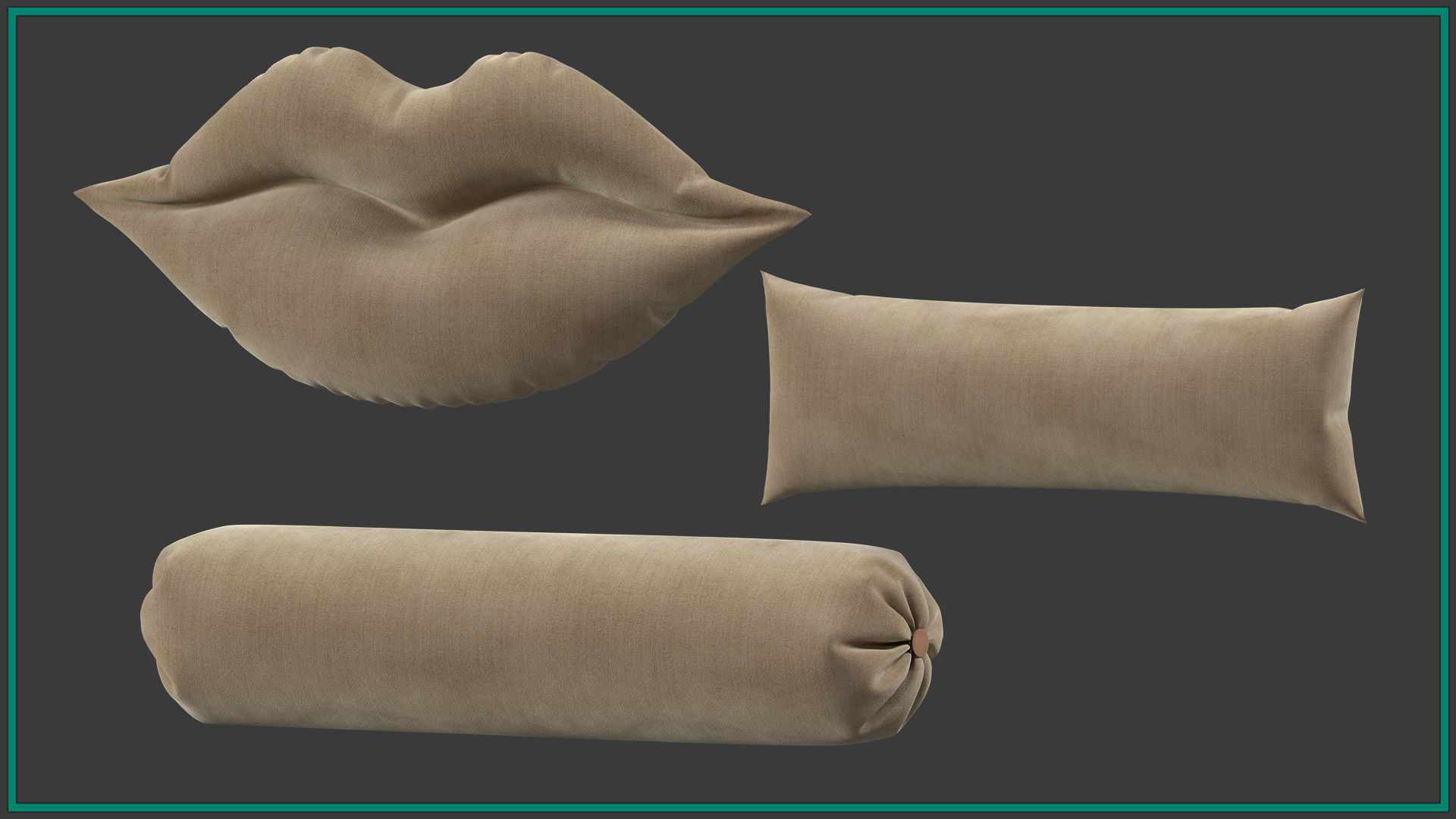 20 cushion and pillow 3D model_3