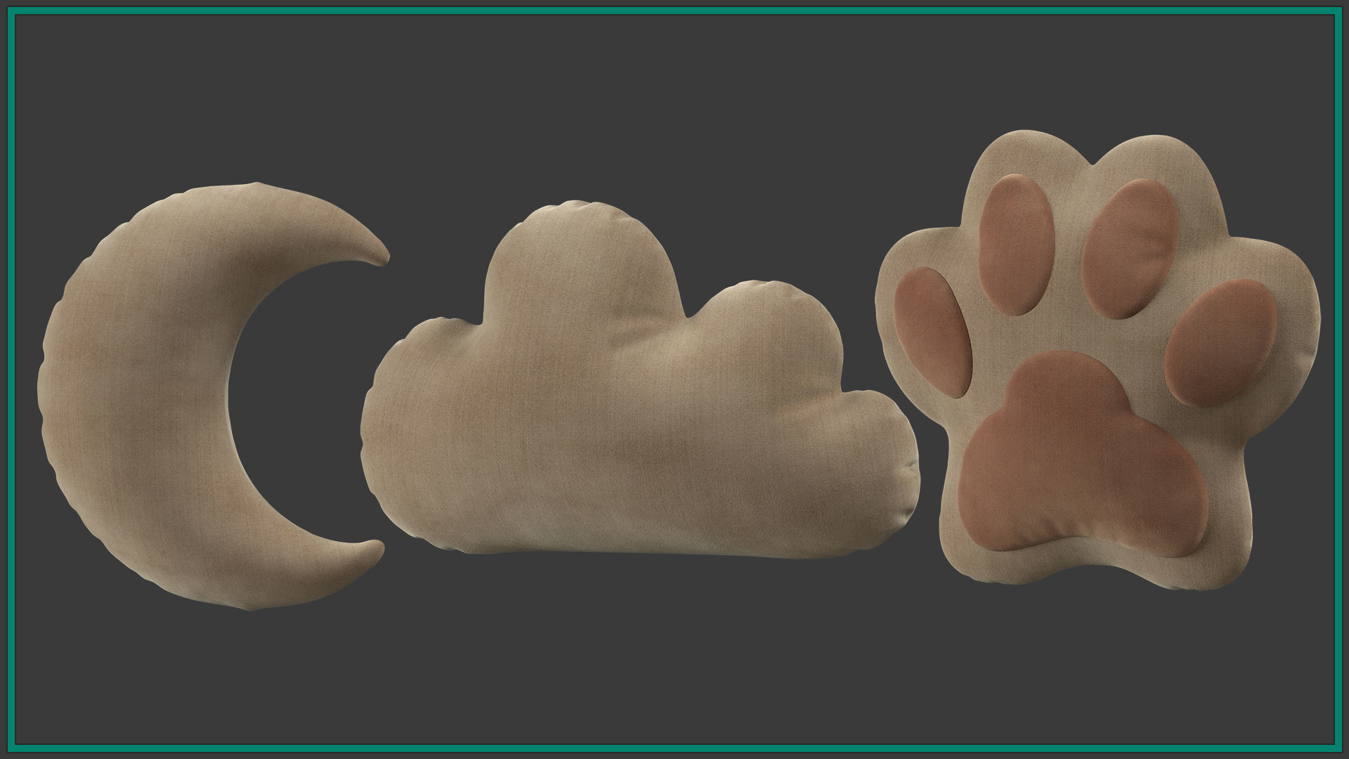 20 cushion and pillow 3D model_2