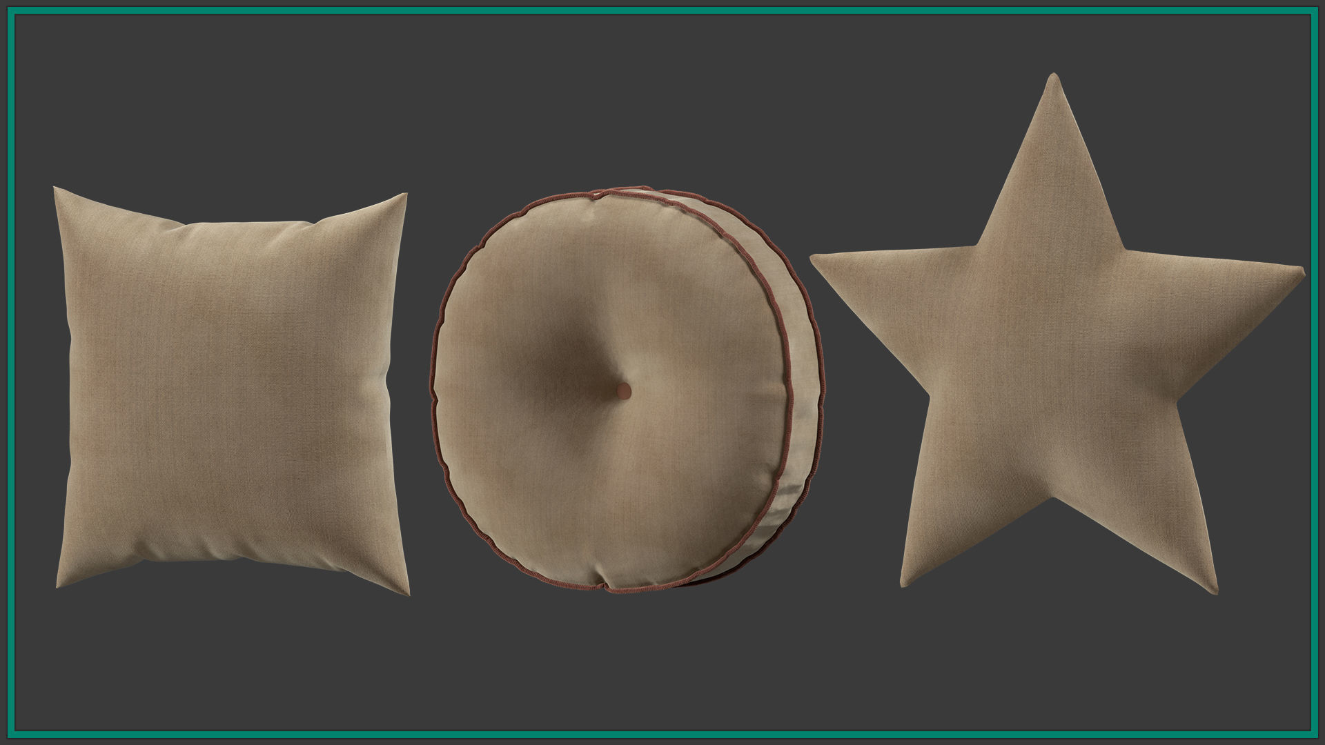 20 cushion and pillow 3D model_1