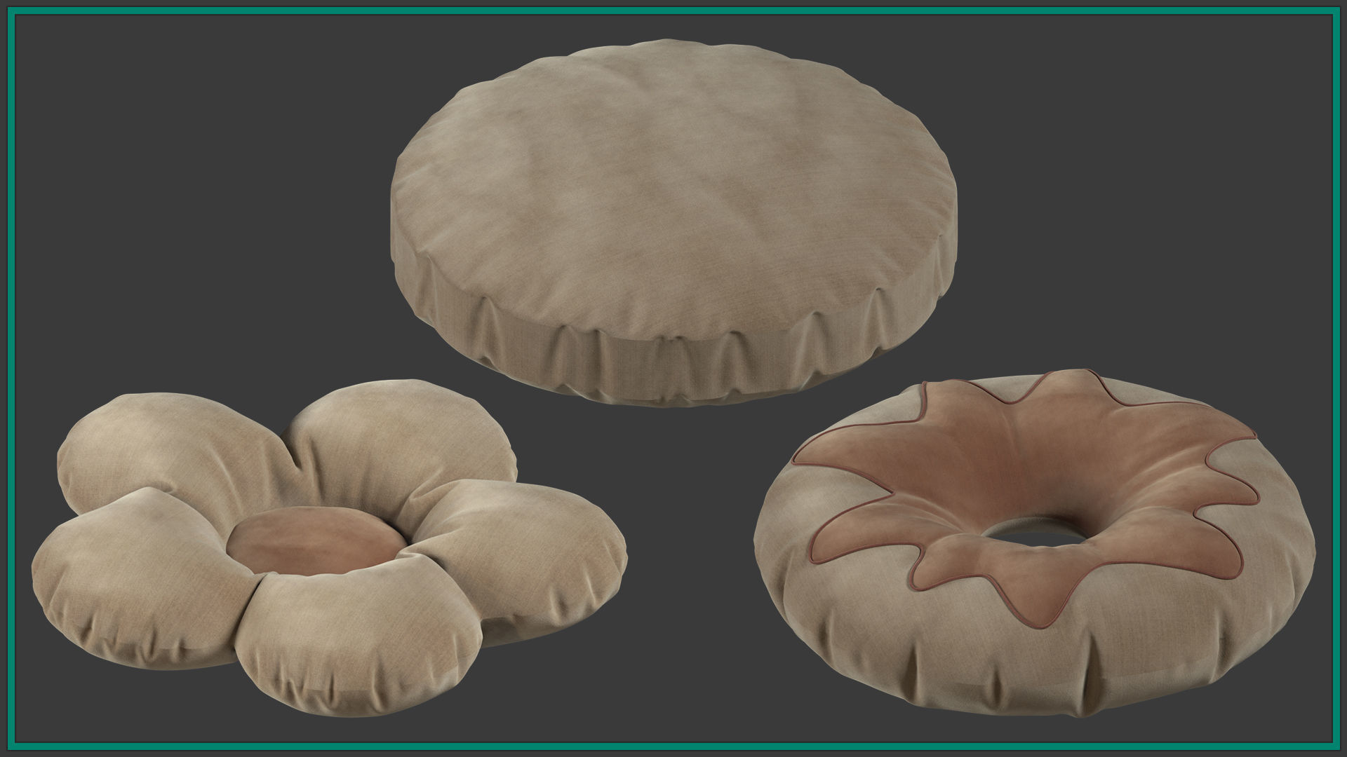 20 cushion and pillow 3D model_6