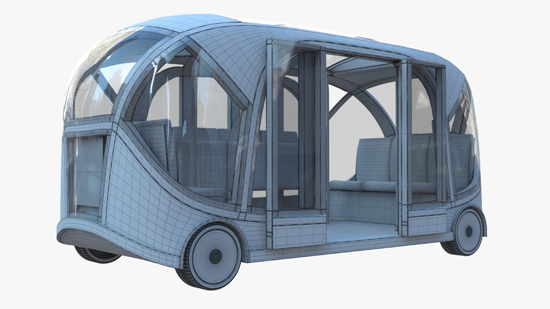 Autonomous City Shuttle Bus 3D model_11