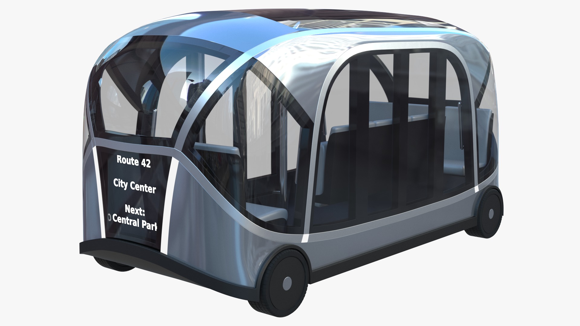 Autonomous City Shuttle Bus 3D model_1
