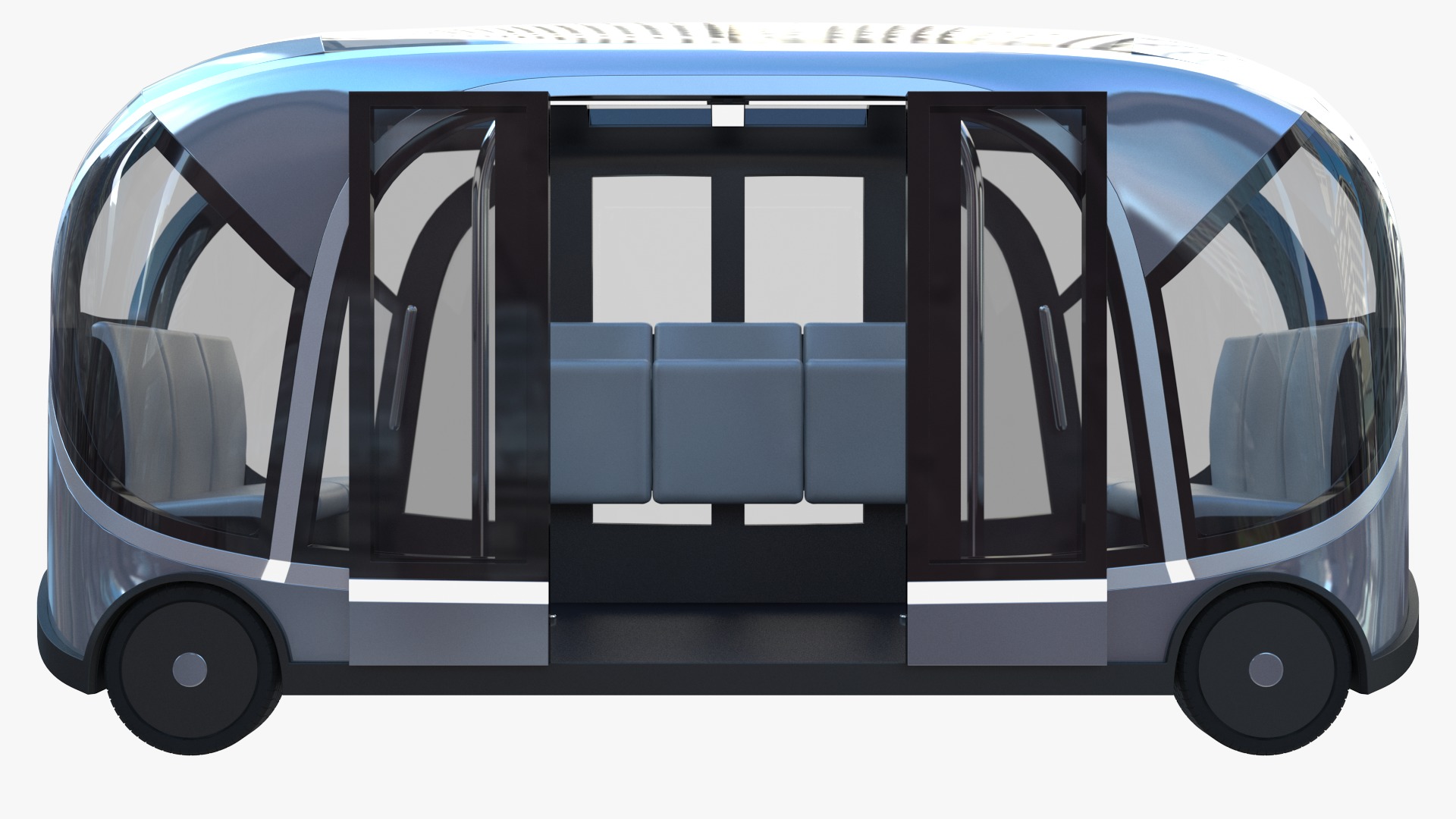 Autonomous City Shuttle Bus 3D model_6