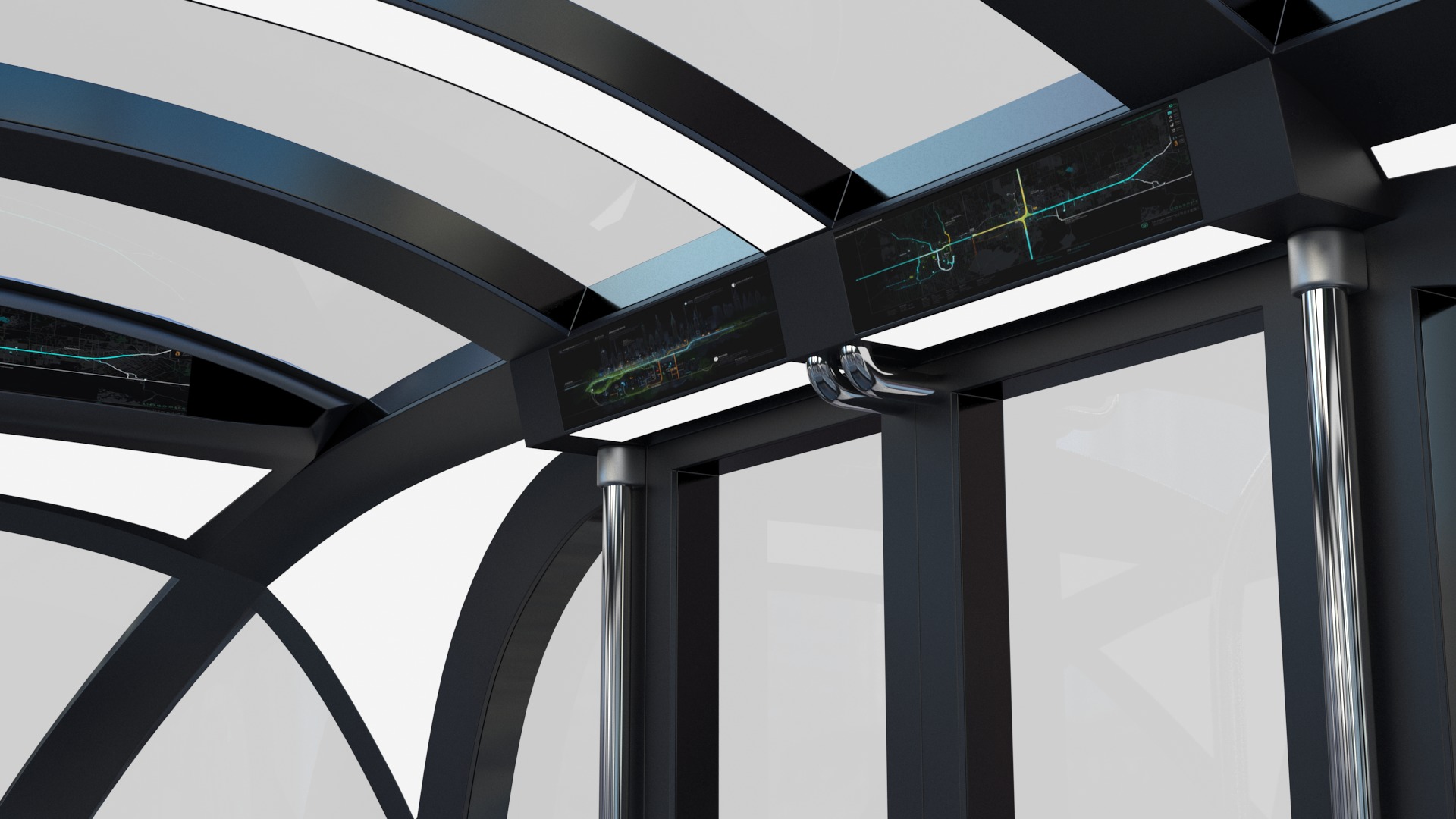 Autonomous City Shuttle Bus 3D model_4