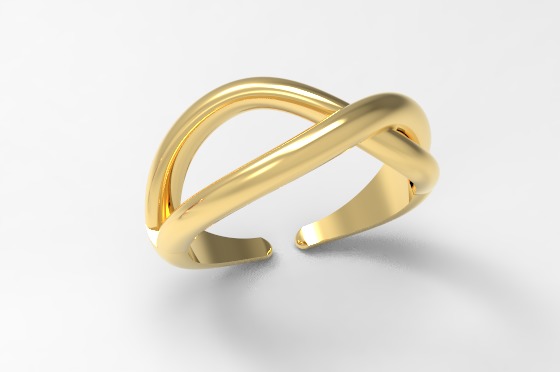 Minimal ring with three different weights Ready for 3d printing  3D print model_2
