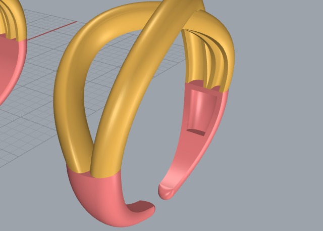 Minimal ring with three different weights Ready for 3d printing  3D print model_7