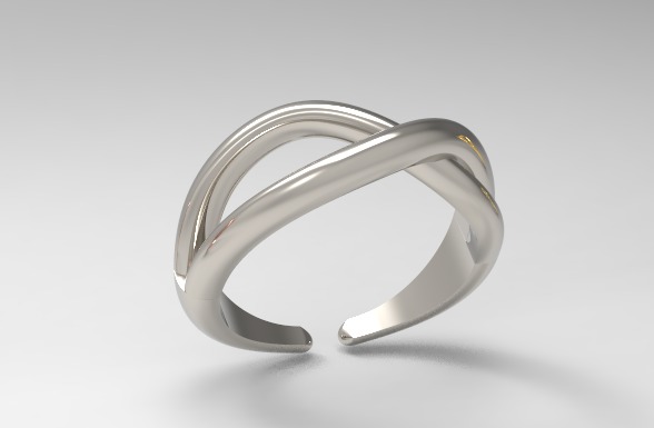 Minimal ring with three different weights Ready for 3d printing  3D print model_3