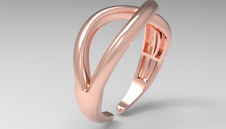 Minimal ring with three different weights Ready for 3d printing  3D print model_10