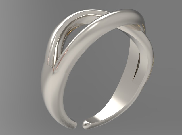 Minimal ring with three different weights Ready for 3d printing  3D print model_11