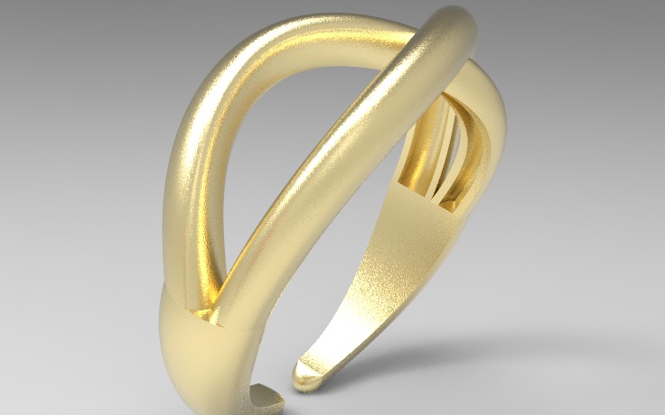 Minimal ring with three different weights Ready for 3d printing  3D print model_9