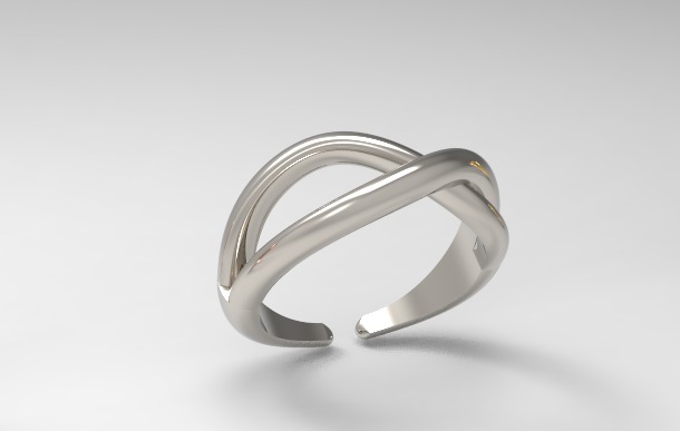 Minimal ring with three different weights Ready for 3d printing  3D print model_12