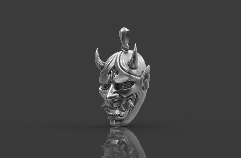 Pendant Oni  3D print model_0