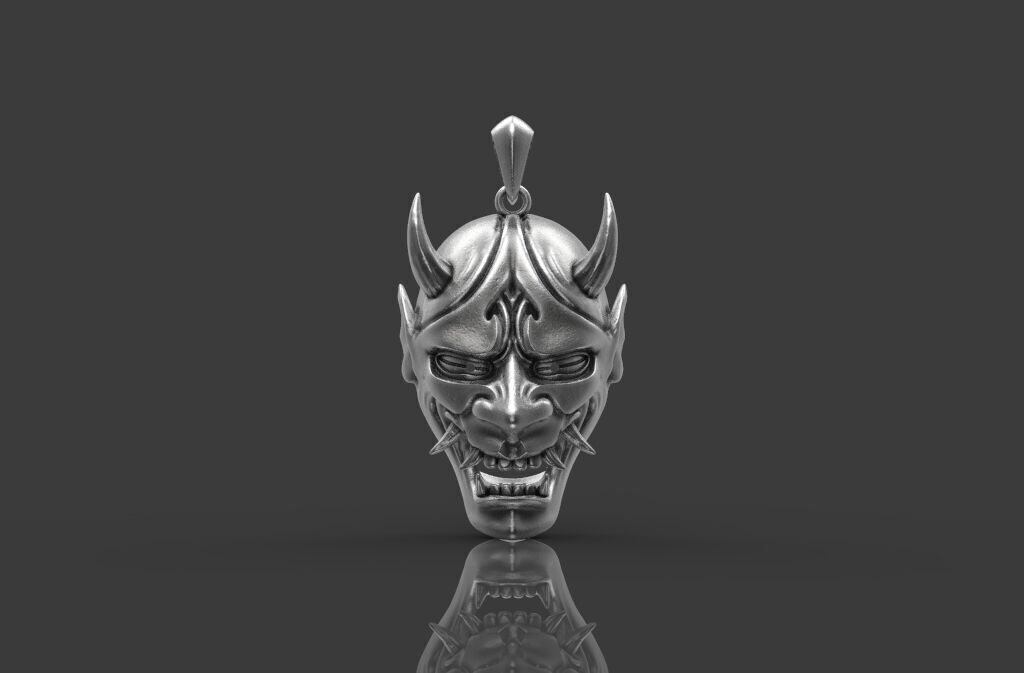 Pendant Oni  3D print model_1