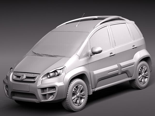 Fiat Idea Adventure 2011 3D model_9