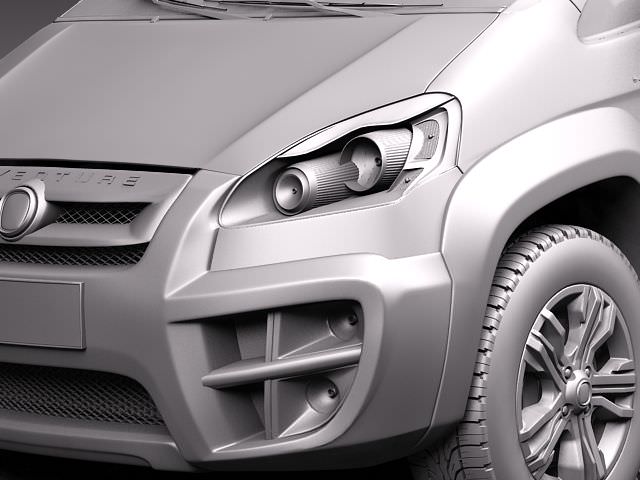 Fiat Idea Adventure 2011 3D model_8