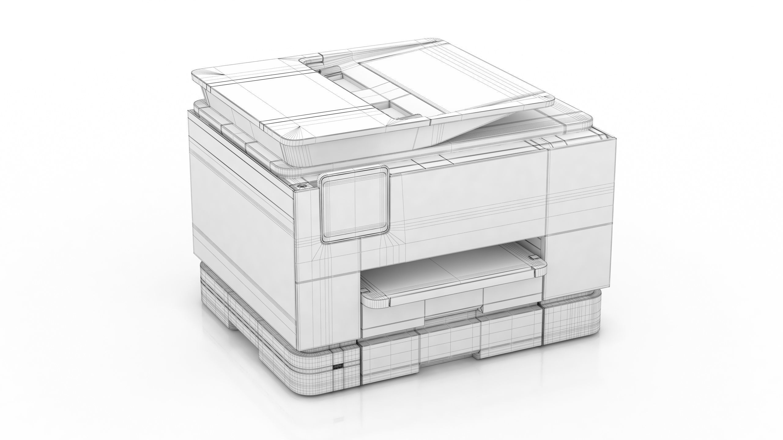 HP OfficeJet Pro 9025e Low-poly 3D model_11