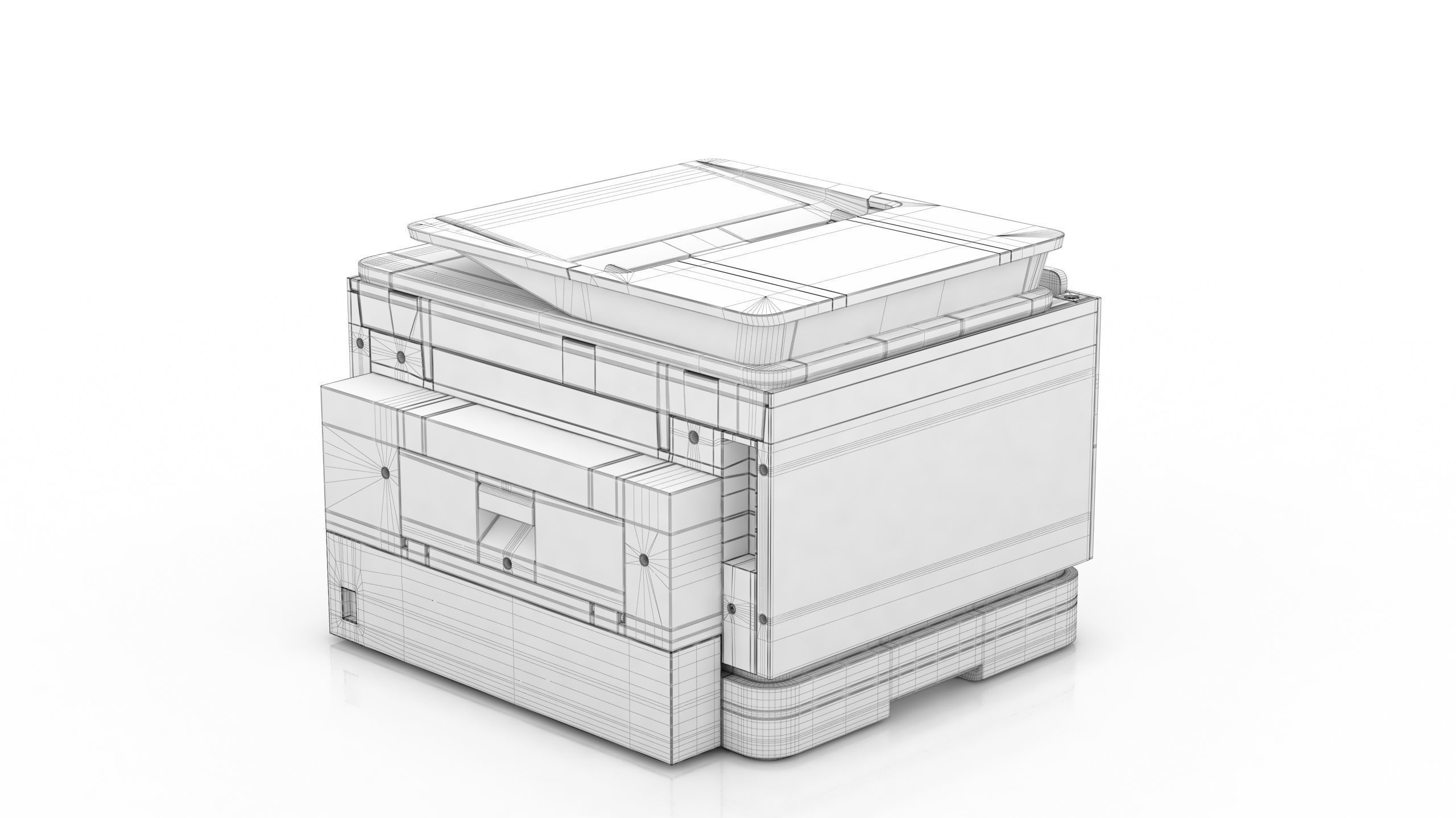 HP OfficeJet Pro 9025e Low-poly 3D model_19
