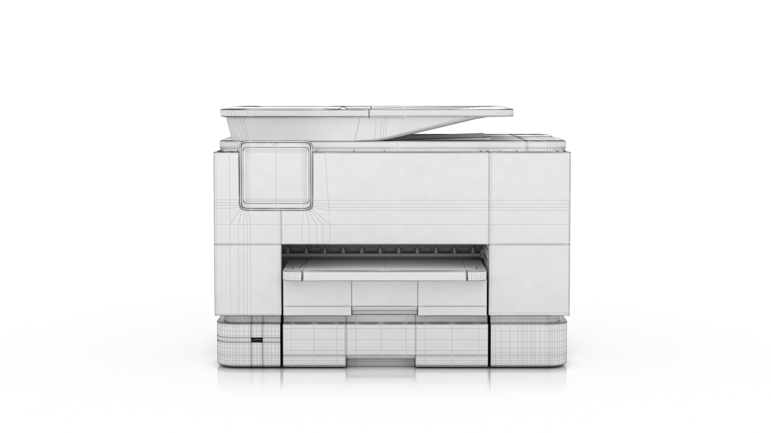 HP OfficeJet Pro 9025e Low-poly 3D model_13