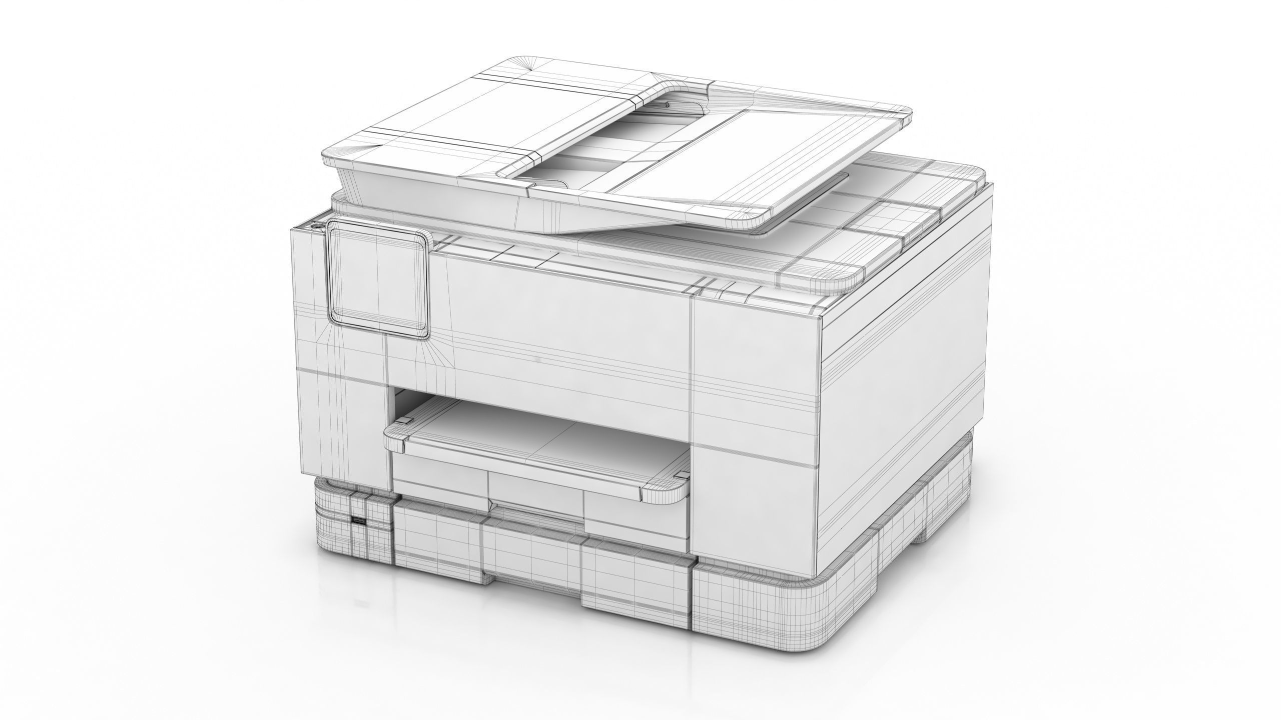 HP OfficeJet Pro 9025e Low-poly 3D model_12