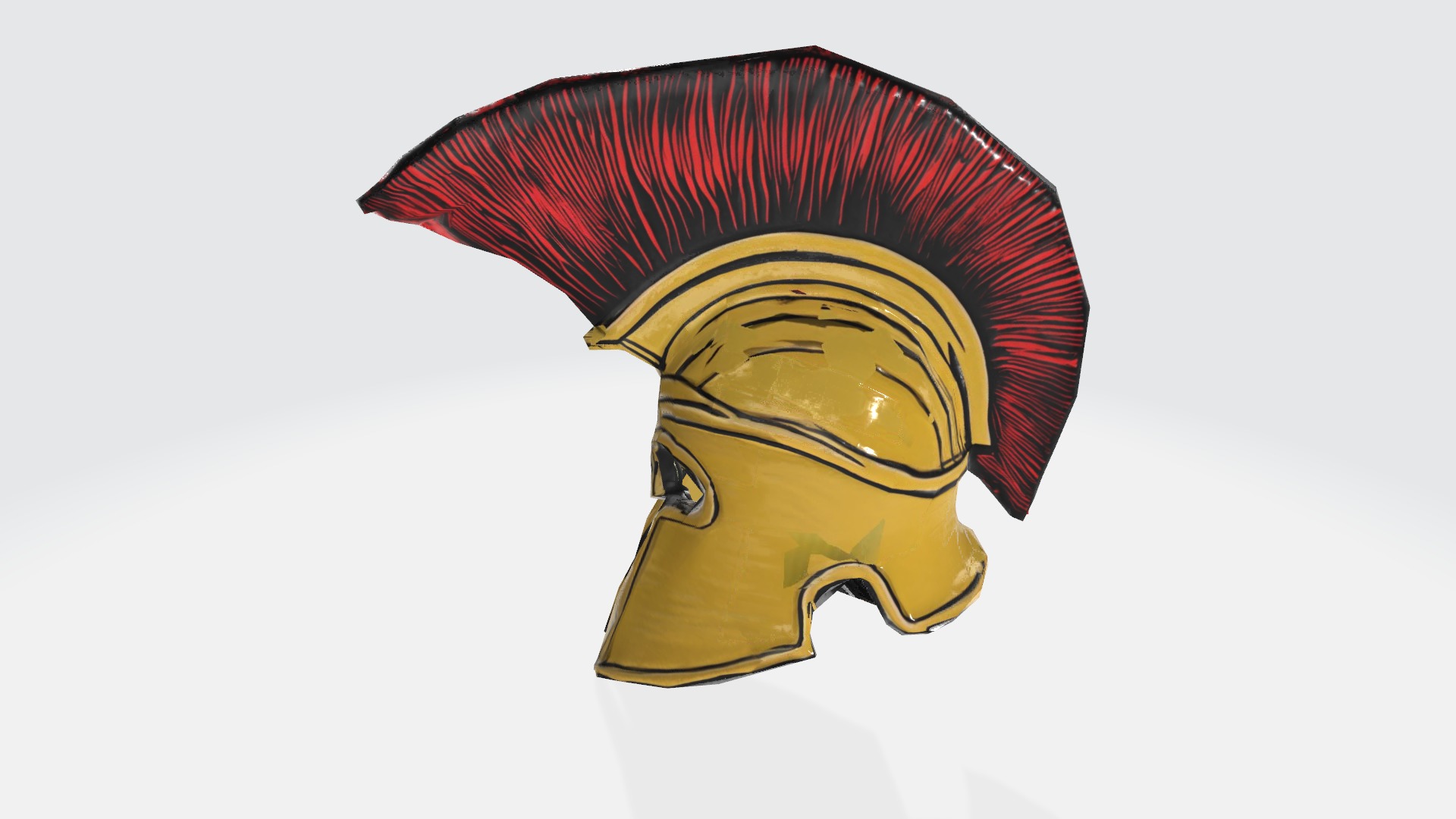 Roman Helmet  Low-poly 3D model_3