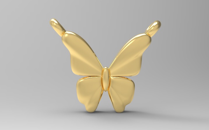 3d printing butterfly Necklace Pendant printable 3dmodel 3dm stl 3D print model_1