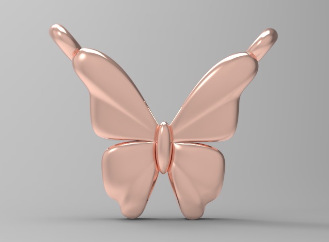 3d printing butterfly Necklace Pendant printable 3dmodel 3dm stl 3D print model_23