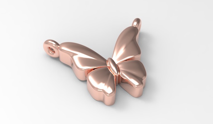 3d printing butterfly Necklace Pendant printable 3dmodel 3dm stl 3D print model_3