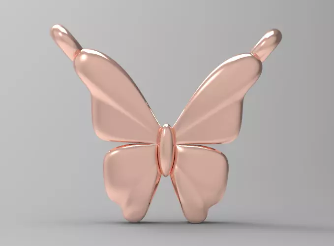 3d printing butterfly Necklace Pendant printable 3dmodel 3dm stl 3D print model_0