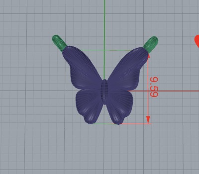 3d printing butterfly Necklace Pendant printable 3dmodel 3dm stl 3D print model_7