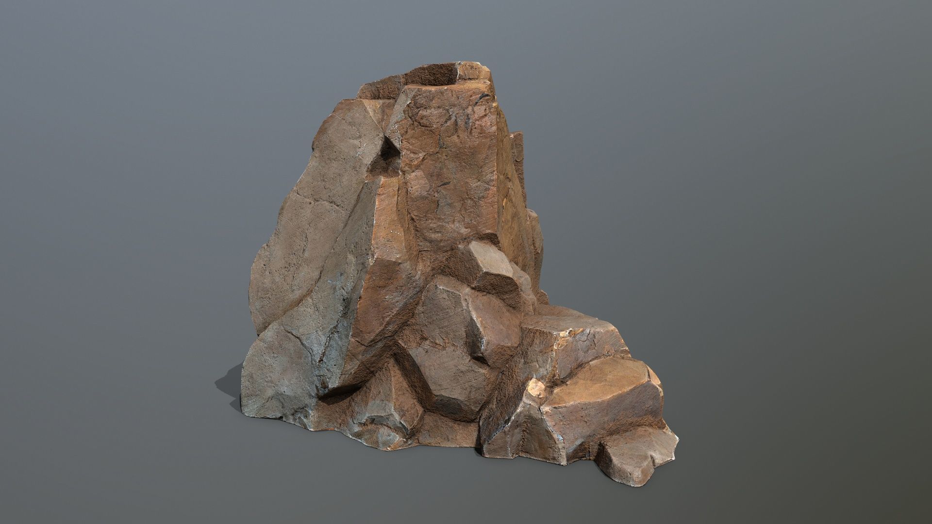 desert rocks Low-poly 3D model_2